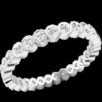 A chique Round Brilliant Cut diamond set ladies full eternity/wedding ring in 18ct white gold (In stock)