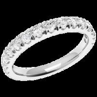 A stylish Round Brilliant Cut diamond eternity/wedding ring in palladium (In stock)