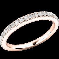 A stunning Round Brilliant Cut diamond full eternity/wedding ring in 18ct rose gold (In stock)