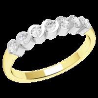 A stunning Round Brilliant Cut diamond eternity ring in 9ct yellow & white gold (In stock)