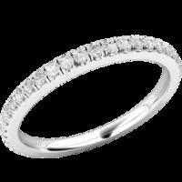 A stunning Round Brilliant Cut diamond full eternity/wedding ring in platinum (In stock)