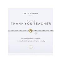 A Little Thank You Teacher Silver Bracelet