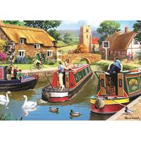 A Busy Day at the Canal 1000 Piece Jigsaw Puzzle