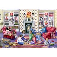a family games night 500 piece jigsaw puzzle