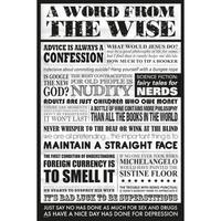 a word from the wise maxi poster 61cm x 915cm