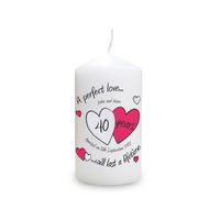 a perfect love ruby anniversary candle