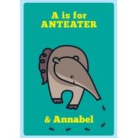 A is for Anteater | Personalised Card