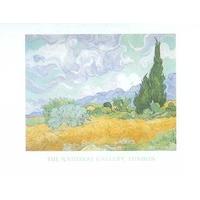 A Wheatfield with Cypresses By Vincent van Gogh