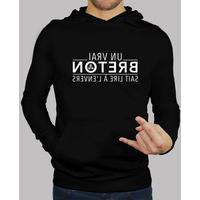 a real breton can read upside down - sweatshirt man