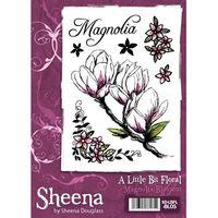 a little bit floral a6 stamp set magnolia blossom stamp
