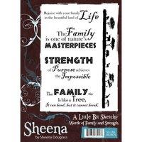 a little bit sketchy a6 stamp set words of family and strength stamp