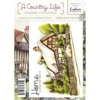 A Country Life by Morgan Fitzsimons - Thatched Cottage A6 Rubber Stamp