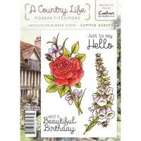 A Country Life by Morgan Fitzsimons - Summer Garden A6 Rubber Stamp