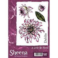 a little bit floral a6 stamp set dahlia stamp