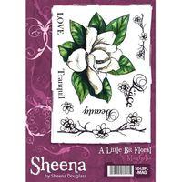 a little bit floral a6 stamp set magnolia stamp