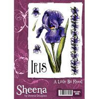 a little bit floral a6 stamp set iris stamp