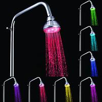 A Grade ABS Chrome Color Changing LED Shower Head Rain Shower