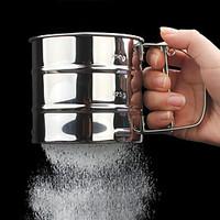 A Sifter Cup Semi Automatic Mixing Flour Sifter Sieve Thickening Powder Baking Tools