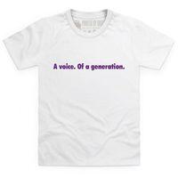 a voice of a generation kids t shirt