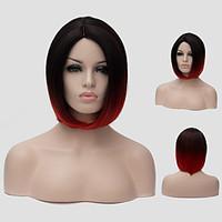 A short straight hair wig simulation scalp black gradient gradient Synthetic Wigs