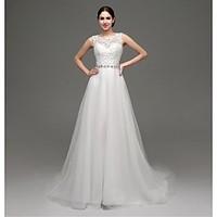 a line wedding dress chic modern glamorous dramatic lacy look see thro ...