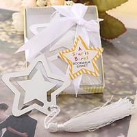 a star is born metal bookmark favor with white silk tassel