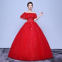 a line wedding dress floor length off the shoulder cotton lace tulle w ...