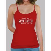 a real breton can read upside down - tank top