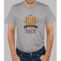 a beard is a gift to our front man v-neck shirt