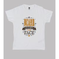 a beard is a gift to our children face tshirt