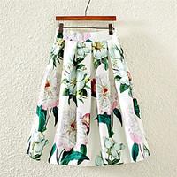 a line swing floral skirts going out casualdaily holiday vintage cute  ...