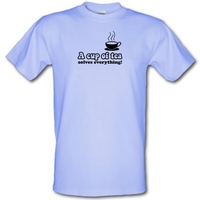 a cup of tea solves everything male t shirt