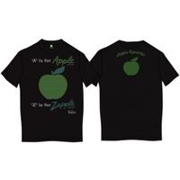 a is for apple mens black vintage print t shirt xx large