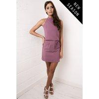 a line skirt in plum