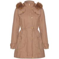 a wear flute womens hooded winter padded parka womens parka in beige