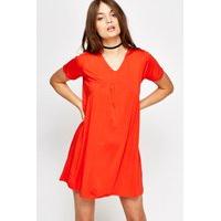 a line v neck dress