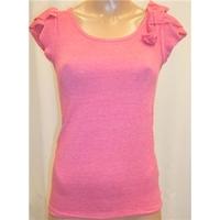 A-Wear Size 6 Pink Cap Sleeved Top