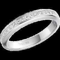 A stunning Princess Cut diamond eternity ring in platinum