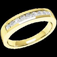 A stunning Round Brilliant Cut diamond eternity ring in 18ct yellow gold