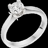 a beautiful round brilliant cut solitaire diamond ring in platinum