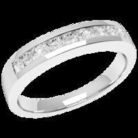 a stunning round brilliant cut diamond eternity ring in 9ct white gold