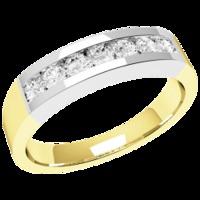 a breathtaking round brilliant cut diamond eternity ring in 18ct yello ...