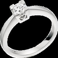 A charming Round Brilliant Cut diamond ring in 18ct white gold