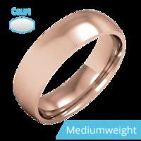 A classic courted mens ring in medium 18ct rose gold