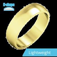 a stylish d shaped mens ring in light 18ct yellow gold