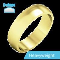 a stylish d shaped mens ring in heavy 9ct yellow gold