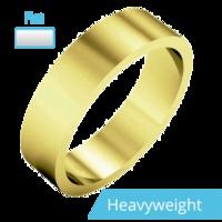 a classic flat top mens ring in heavy 18ct yellow gold