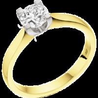 a beautiful round brilliant cut solitaire diamond ring in 18ct yellow  ...