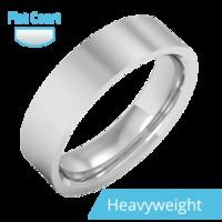 A classic flat court mens ring in heavy palladium