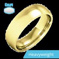 a classic courted mens ring in heavy 9ct yellow gold